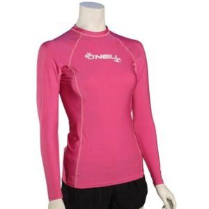 O'Neill Womens Fox Pink Rash Guard/Surf Tee